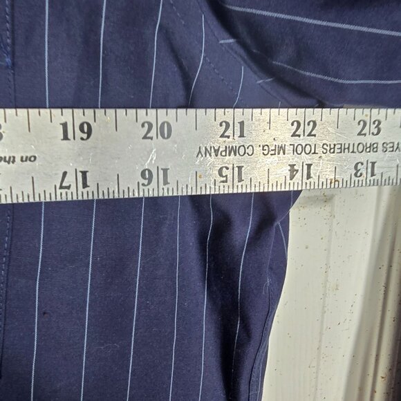 Donald J Trump Signature Collection Shirt 16-34/35 Long Sleeve Blue Striped - Picture 7 of 9